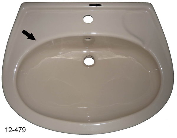 bahamabeige (beige) Waschbecken 62 x 48 cm runde Form VITRA B-Ware