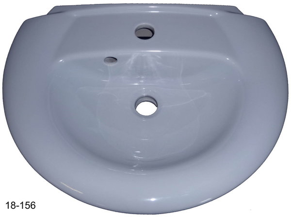whisperblau Handwaschbecken 50 x 38 cm Ideal Standard Tizio MIT Halbsäule