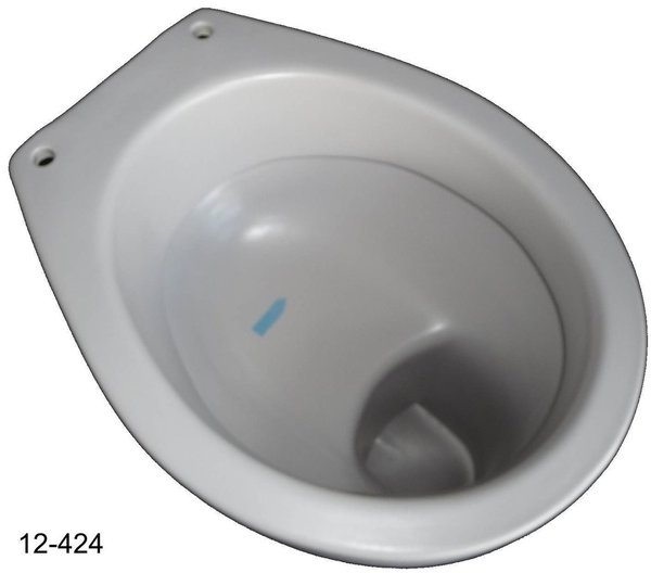 flanell (grau matt) Stand-WC Flachspüler Garant Abgang aussen waagerecht B-Ware
