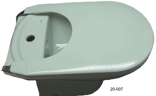ägäis (hellgrün) Stand-Bidet Sitzwaschbecken Roca Meridian mit Abdeckung