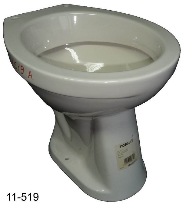 pergamon (hell beige) Stand-WC Tiefspüler FORMAT Abgang aussen waagerecht