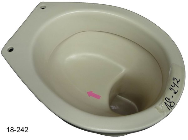 jasmin (creme matt) Stand-WC Flachspüler Warneton Abgang Außen-waagerecht B-Ware