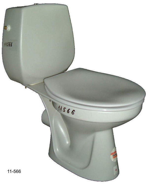 flanell (grau matt) Stand-WC-Kombination mit Spülkasten Warneton Garant