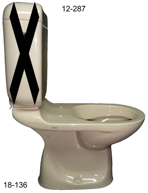 bahamabeige (beige) Stand-WC Kombination Keramag MANGO innen senkrecht OHNE Spülkasten