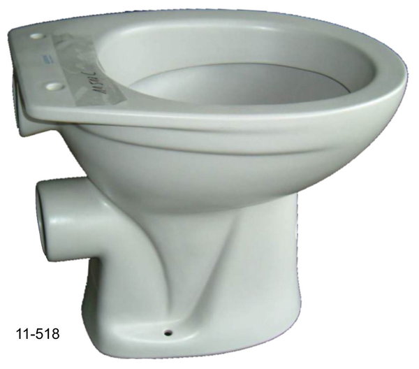 flanell (grau matt) Stand-WC Tiefspüler Keramag RENOVA Abgang aussen waagerecht