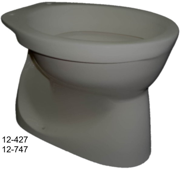 flanell (grau matt) Stand-WC Flachspüler Villeroy & Boch TAIGA 7612-01 Innensenkrecht
